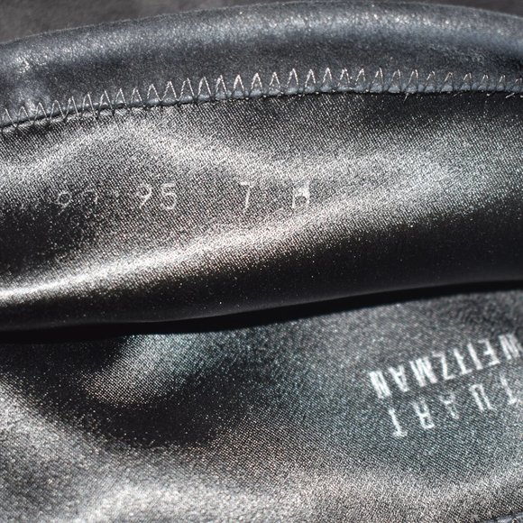 $950 STUART WEITZMAN Lowland Over the Knee Boot BLACK SUEDE 7  (SE40) - Picture 9 of 10